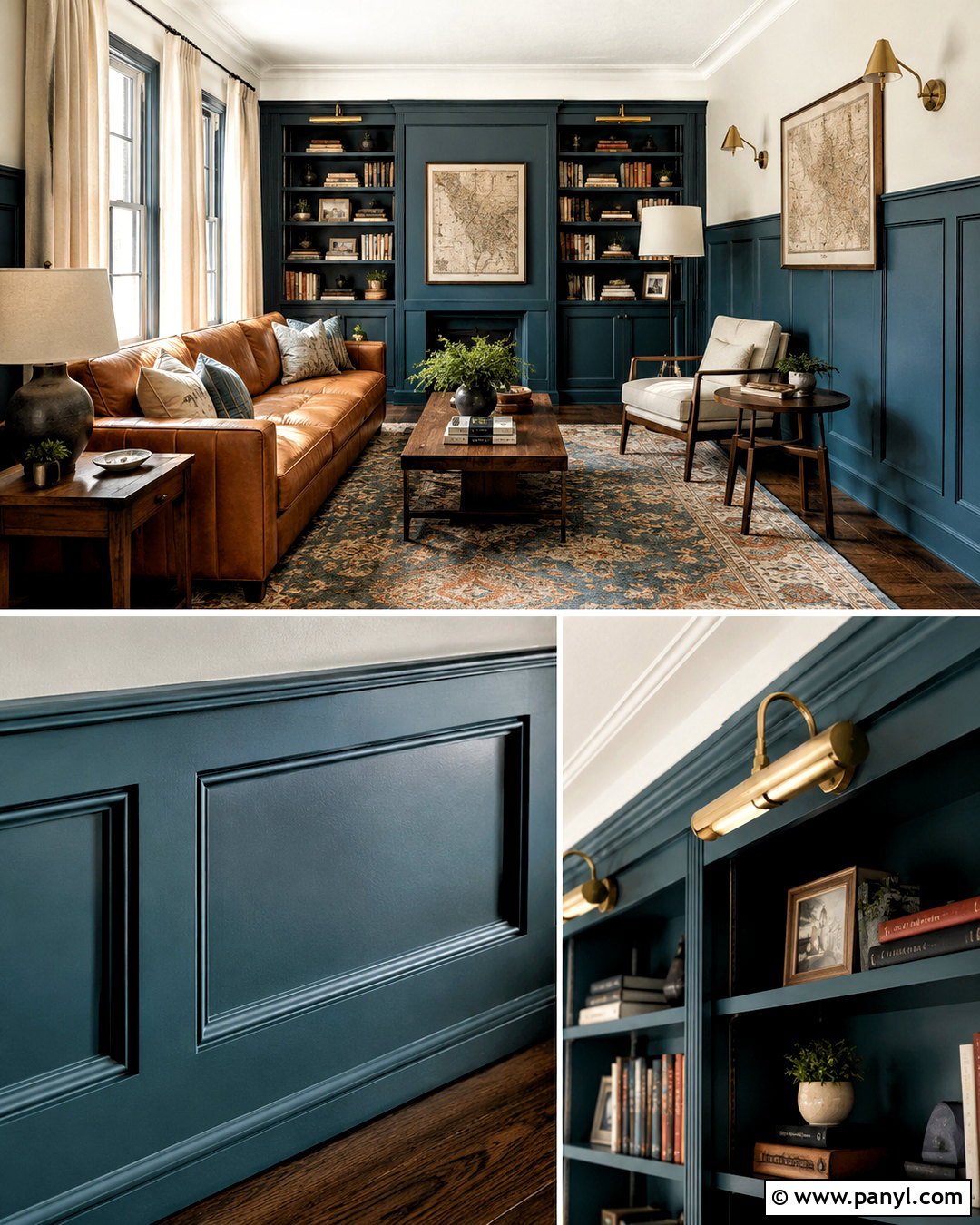 Teal Wainscoting With Soft White Walls - 20 painted wainscoting ideas color schemes