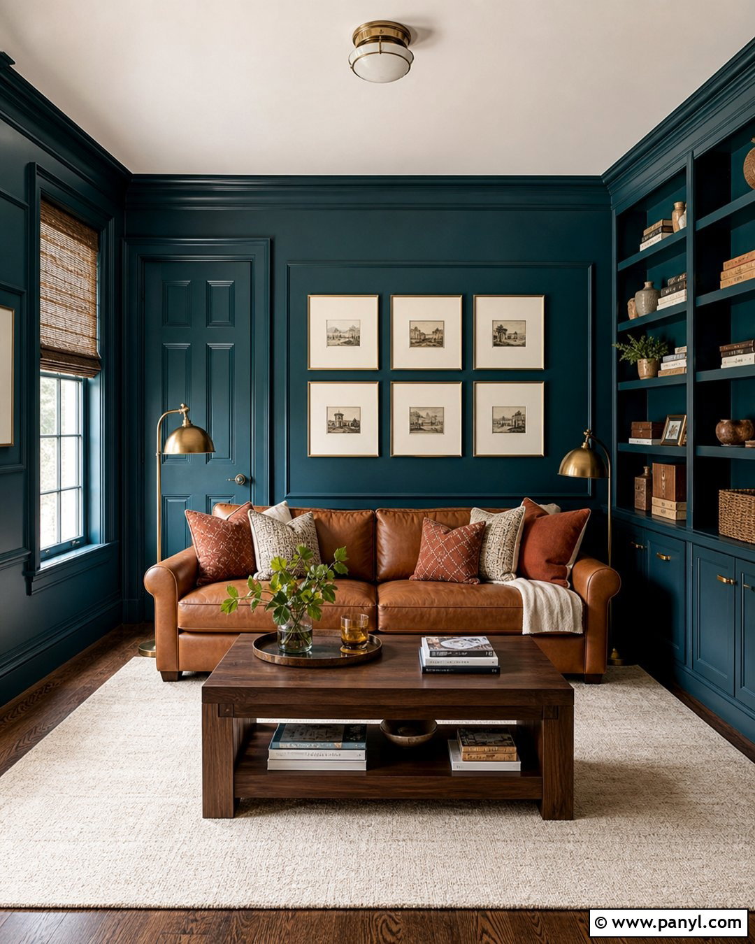 Teal Wall Moulding With Matching Teal Walls - 25 Wall Moulding Color Ideas