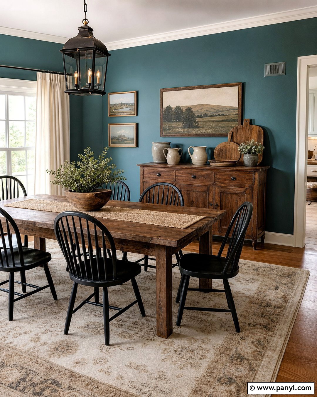 Teal Wall With Rustic Farmhouse Decor - 20 How To Style A Teal Wall Ideas
