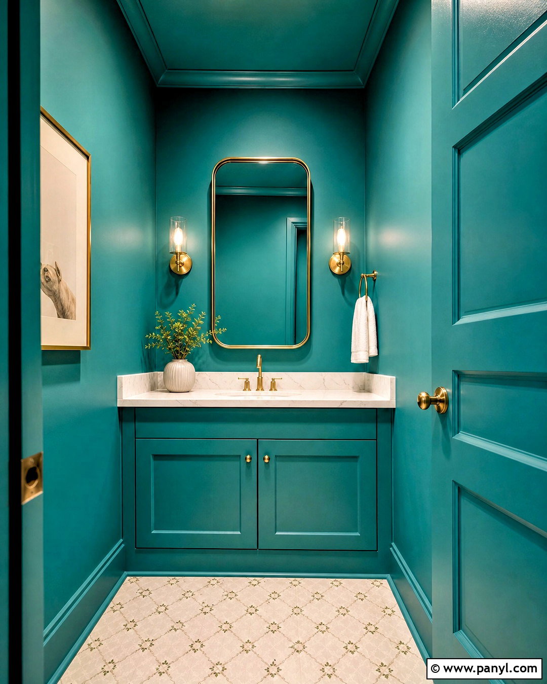 Teal Walls And Trim - 20 monochromatic walls and trim ideas