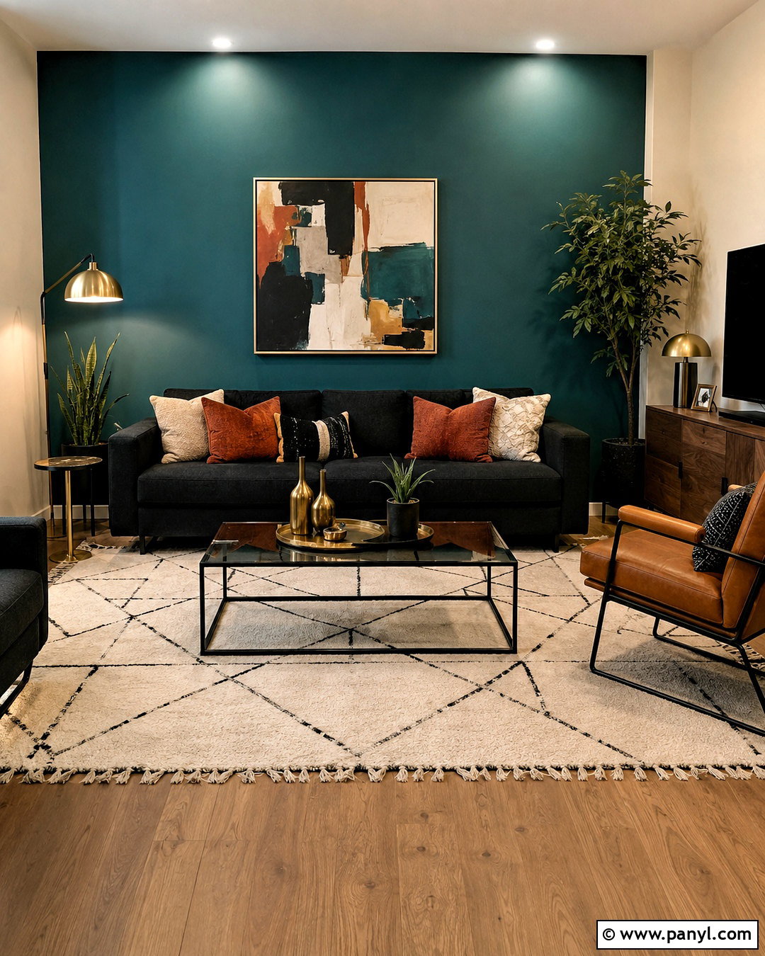 Teal Walls With Black Furniture - 20 Wall Colors That Go With Black Ideas