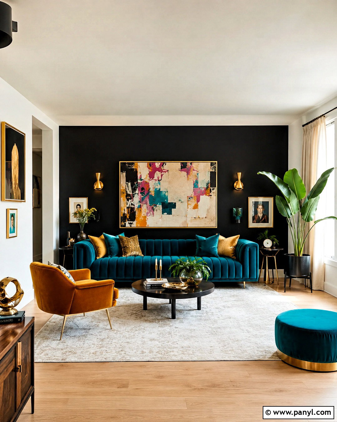 Teal With A Black Accent Wall - 20 What Colors Go With A Black Accent Wall Ideas