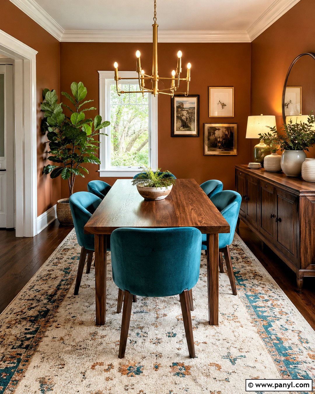 Teal With Brown Walls - 20 What Color Goes With Brown Walls