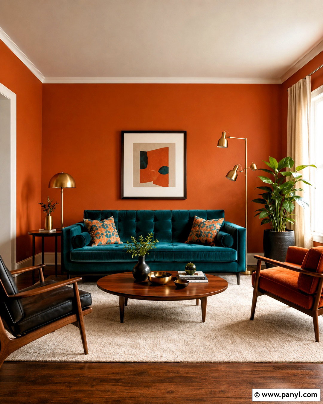 Teal With Orange Walls - 20 What Colors Go With Orange Walls