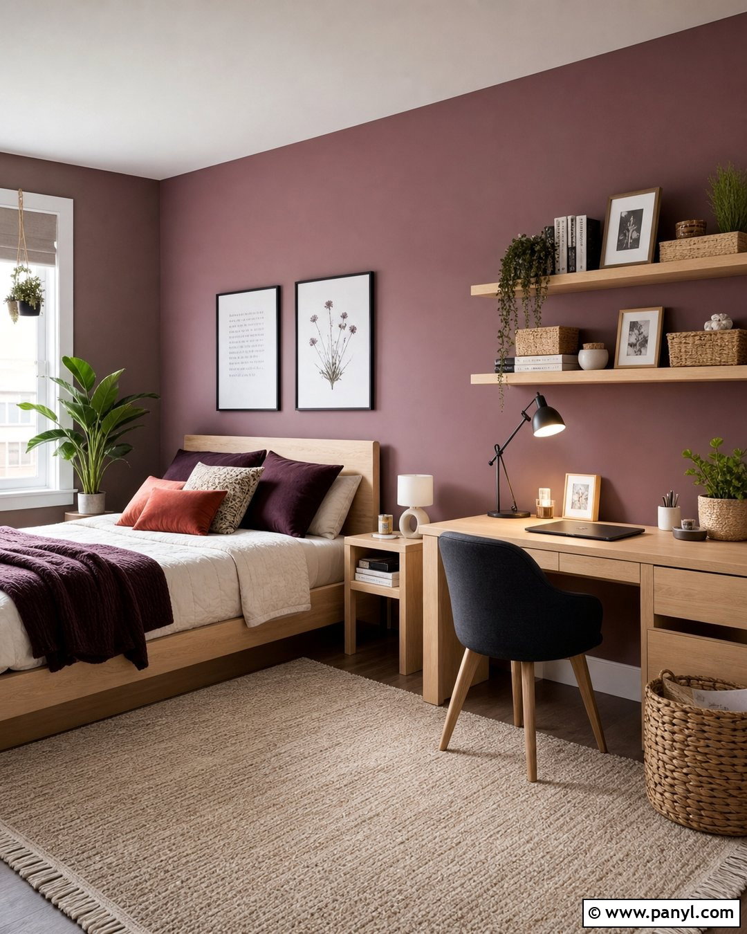 Teen Bedroom Mauve Accent Wall - 30 Mauve Accent Wall Ideas