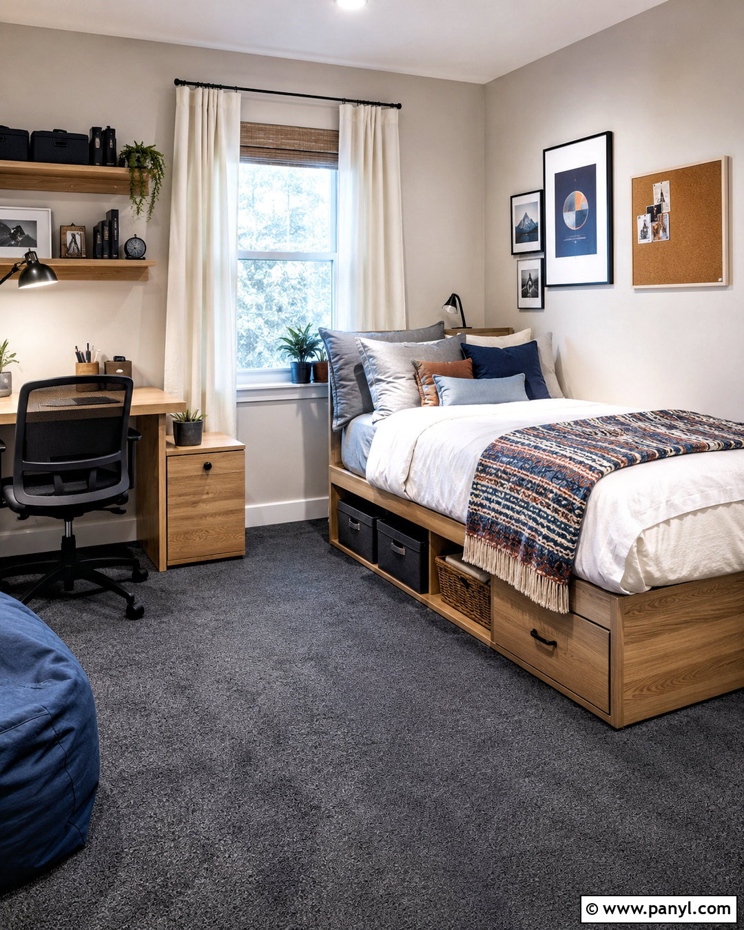 Teen Bedroom With Dark Grey Carpet - 20 dark grey carpet bedroom ideas