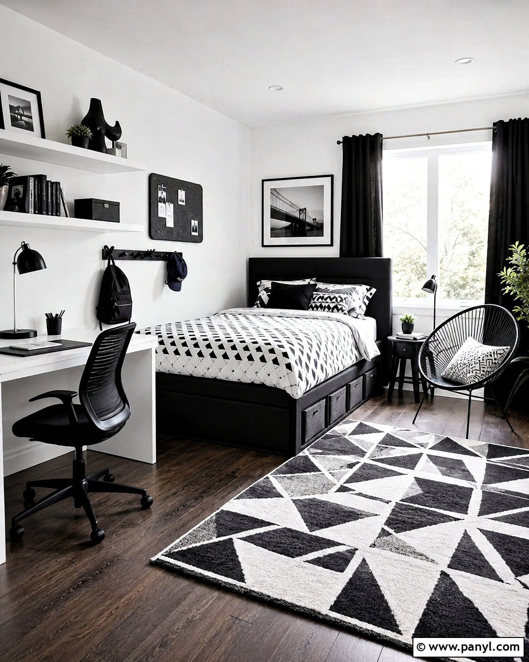 Teen Black And White Bedroom - 20 black and white bedrooms