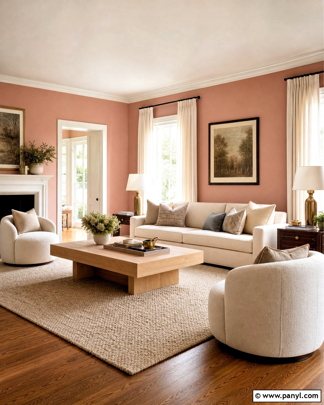 Templeton Pink Living Room With Cream Furniture - 20 templeton pink farrow and ball ideas