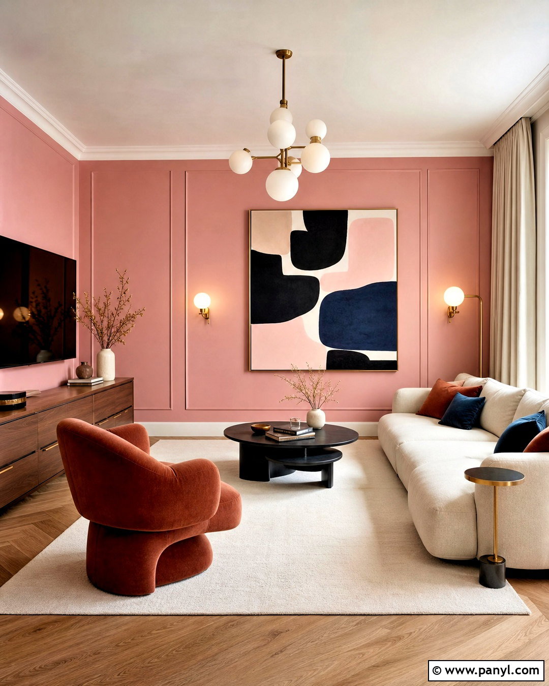Templeton Pink Modern Living Room - 20 templeton pink farrow and ball ideas