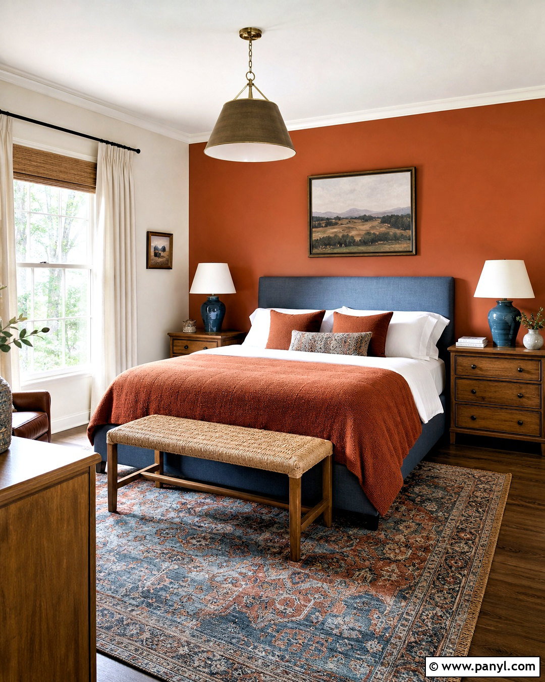 Terra Cotta And Dusty Blue Bedroom - 20 terra cotta bedroom ideas