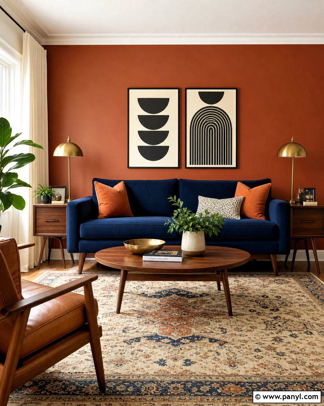 Terra Cotta And Navy Blue Accent Wall - 20 terra cotta accent wall ideas