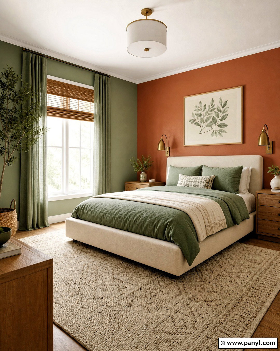Terra Cotta And Sage Green Accent Wall - 20 terra cotta accent wall ideas