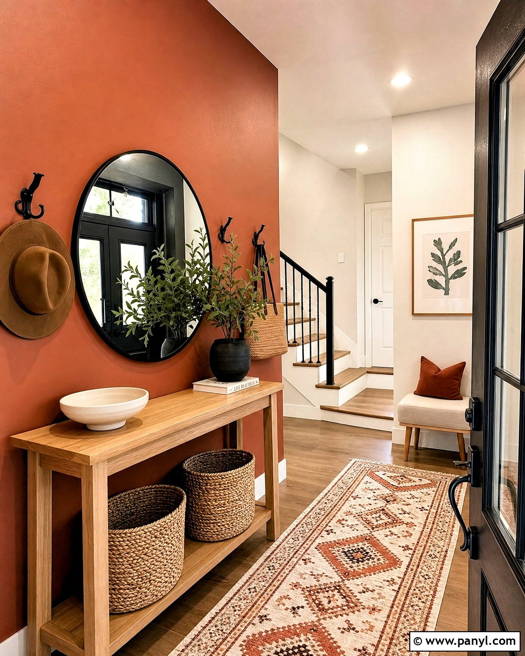 Terra Cotta Entryway Accent Wall - 20 terra cotta accent wall ideas