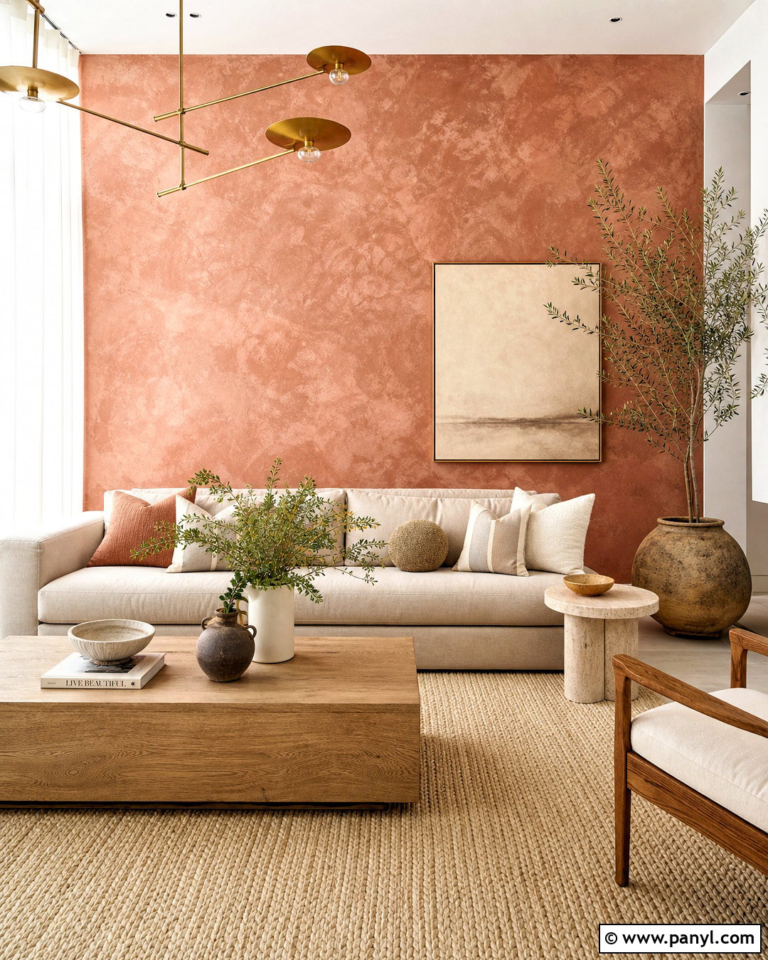 Terra Cotta Limewash Accent Wall - 20 terra cotta accent wall ideas