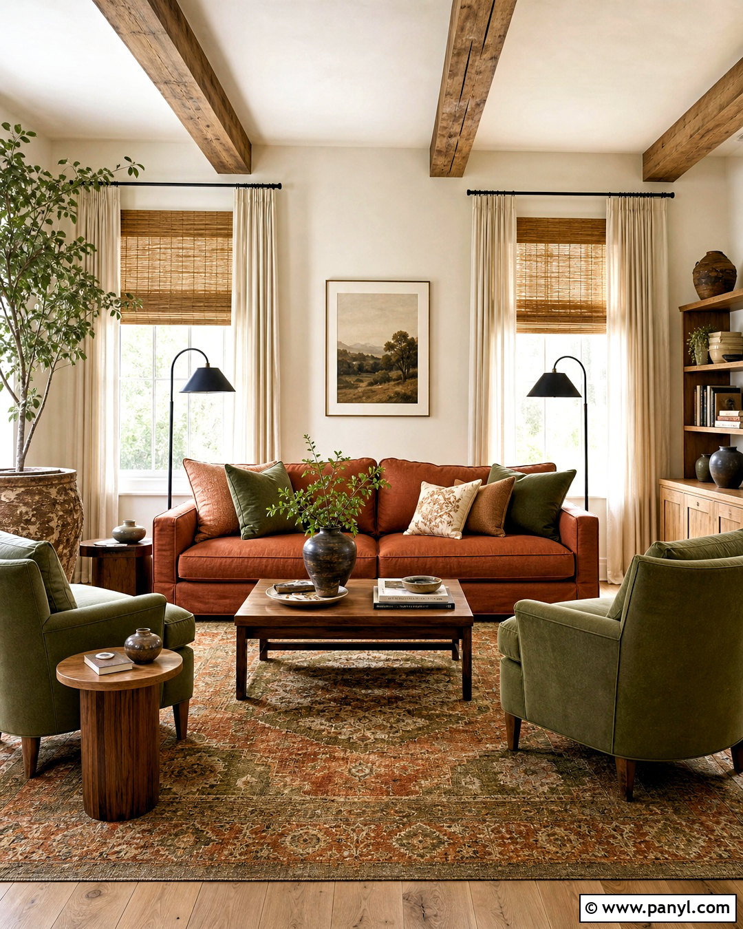 Terra Cotta Living Room With Sage Green - 20 terra cotta living room ideas