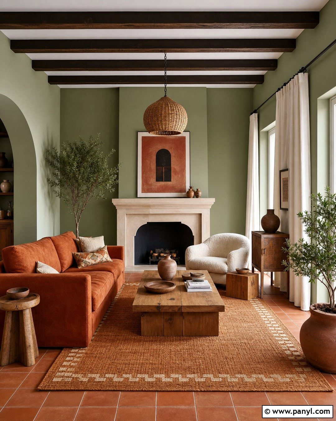 20 Accent Color for Green Walls to Create a Balanced Home