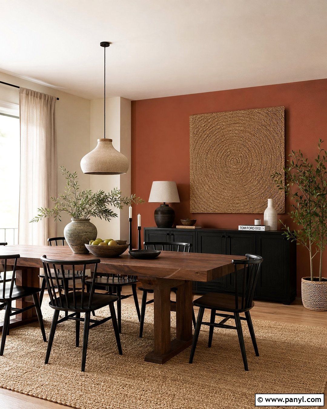 Terracotta Accent Wall - 35 accent wall color ideas