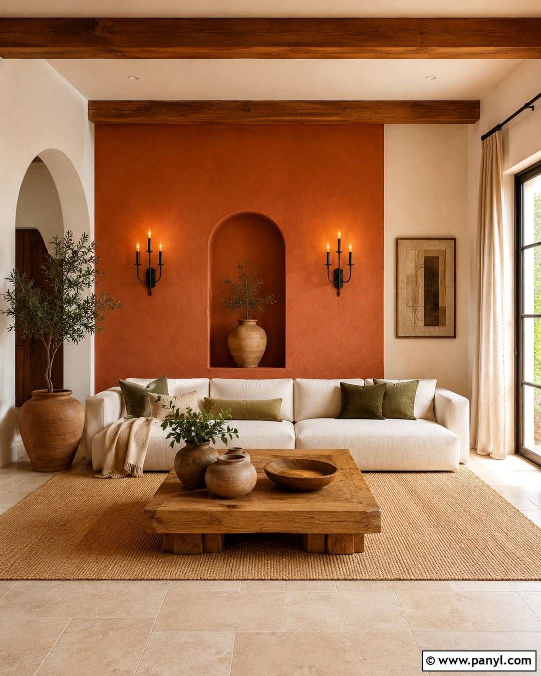 Terracotta Accent Wall With Cream Walls - 20 Accent Wall With Cream Walls