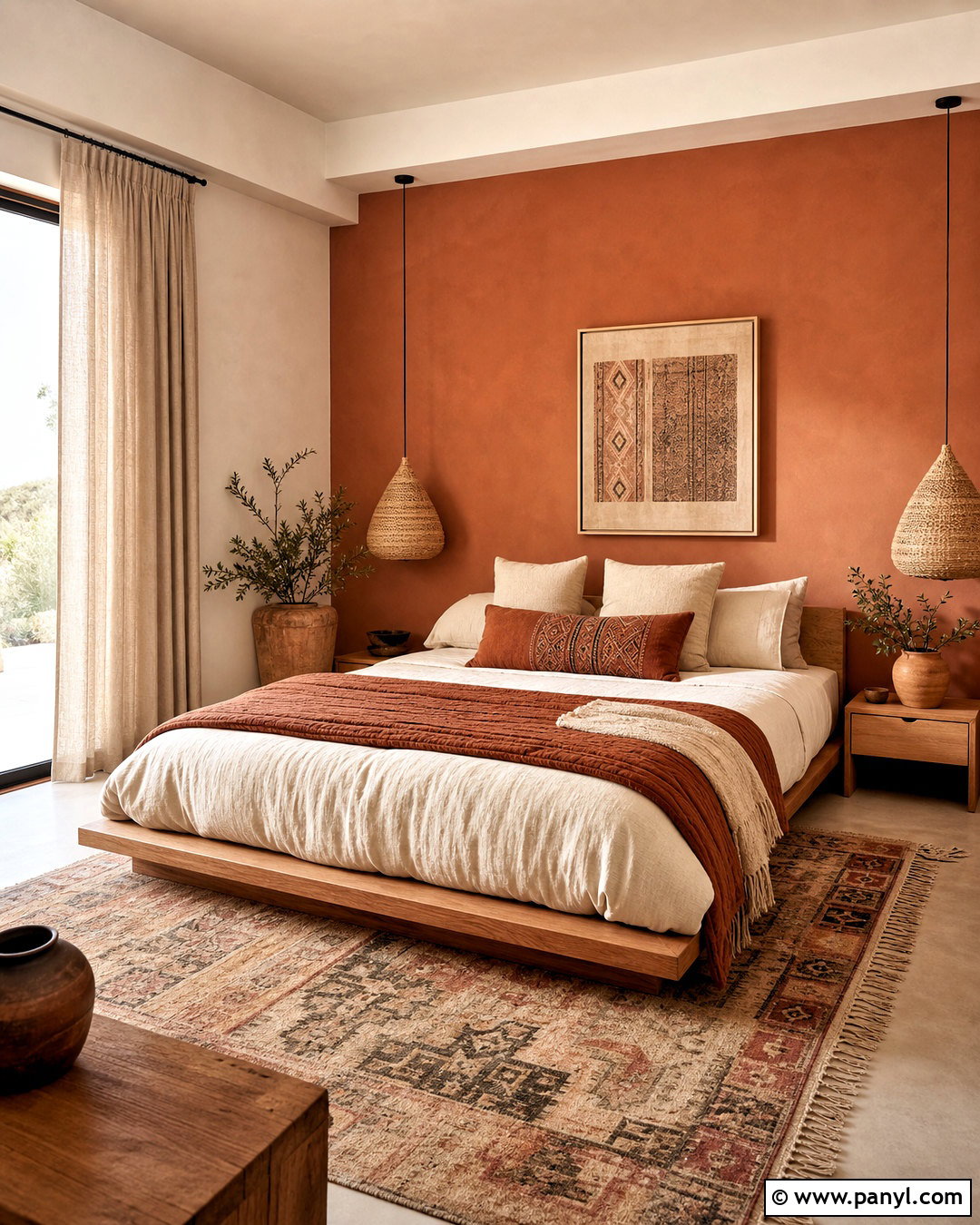 Terracotta And Beige Bedroom Walls - 20 two color bedroom walls