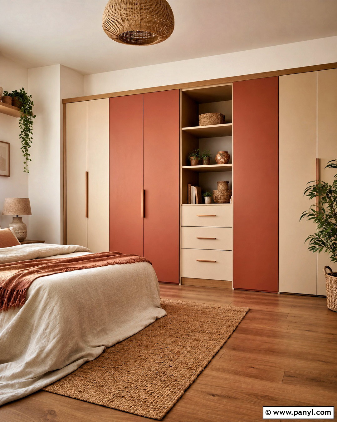 Terracotta And Beige Wardrobe - 20 colour coordinated wardrobe ideas