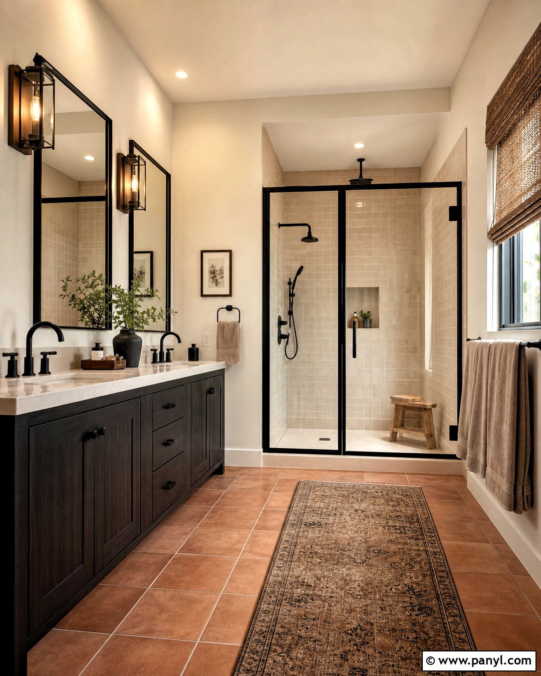 Terracotta And Black Bathroom - 20 terracotta bathroom ideas