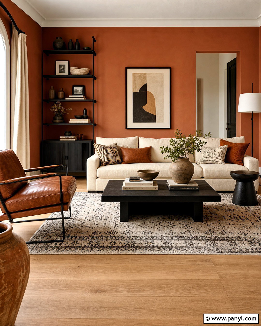 Terracotta And Black Living Room - 20 terracotta color palette living room ideas