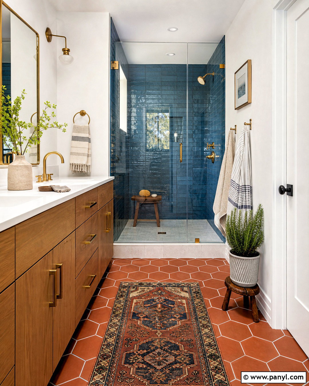 Terracotta And Blue Bathroom - 20 terracotta bathroom ideas