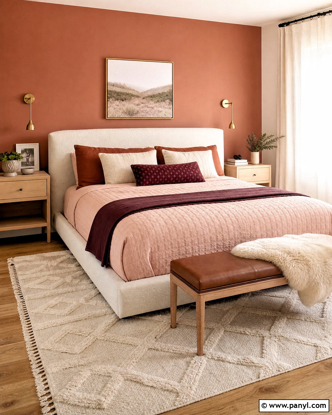 Terracotta And Blush Pink Bedroom - 20 terracotta colour palette ideas