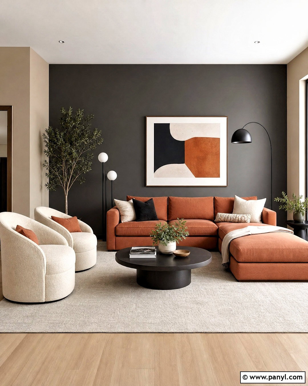 Terracotta And Charcoal Living Room - 20 terracotta color palette living room ideas