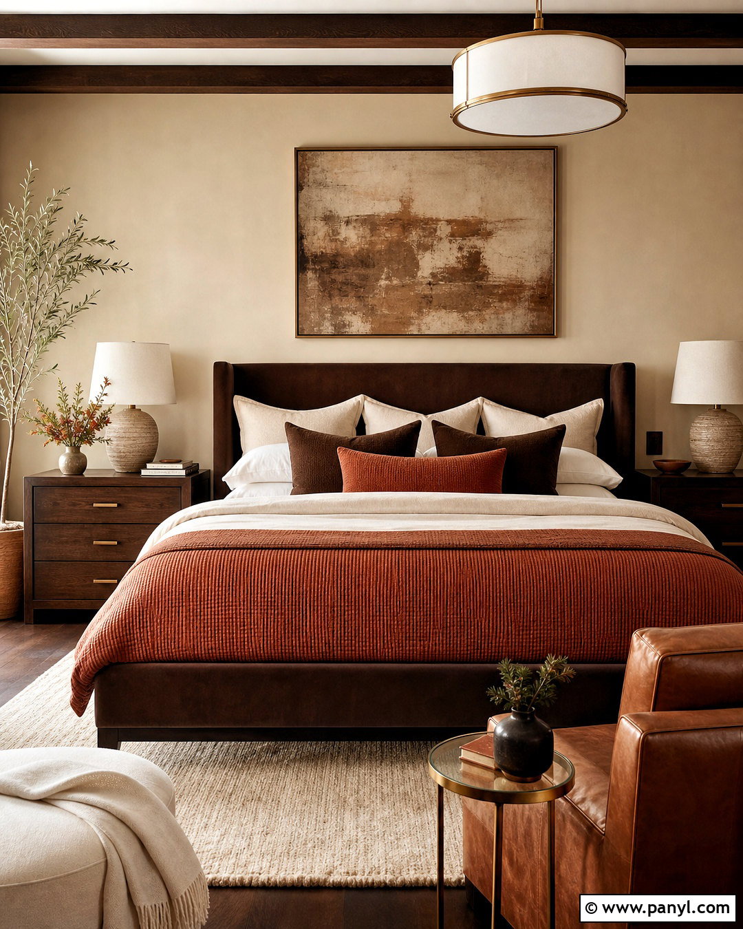 Terracotta And Chocolate Brown Bedroom - 20 terracotta color palette bedrooms