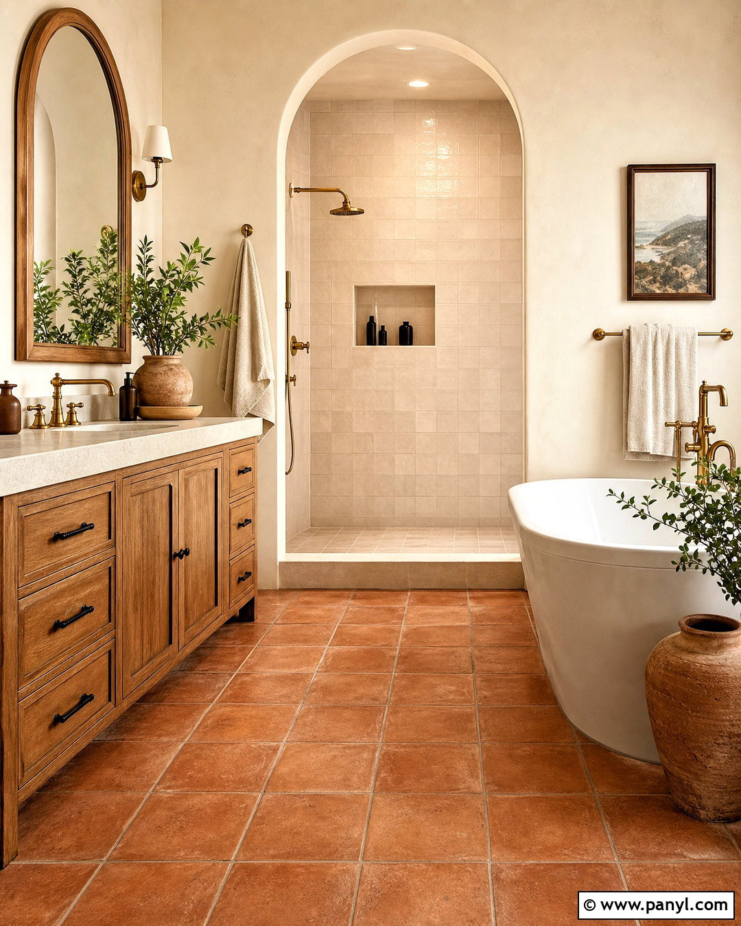 Terracotta And Cream Bathroom - 20 bathroom color palette ideas