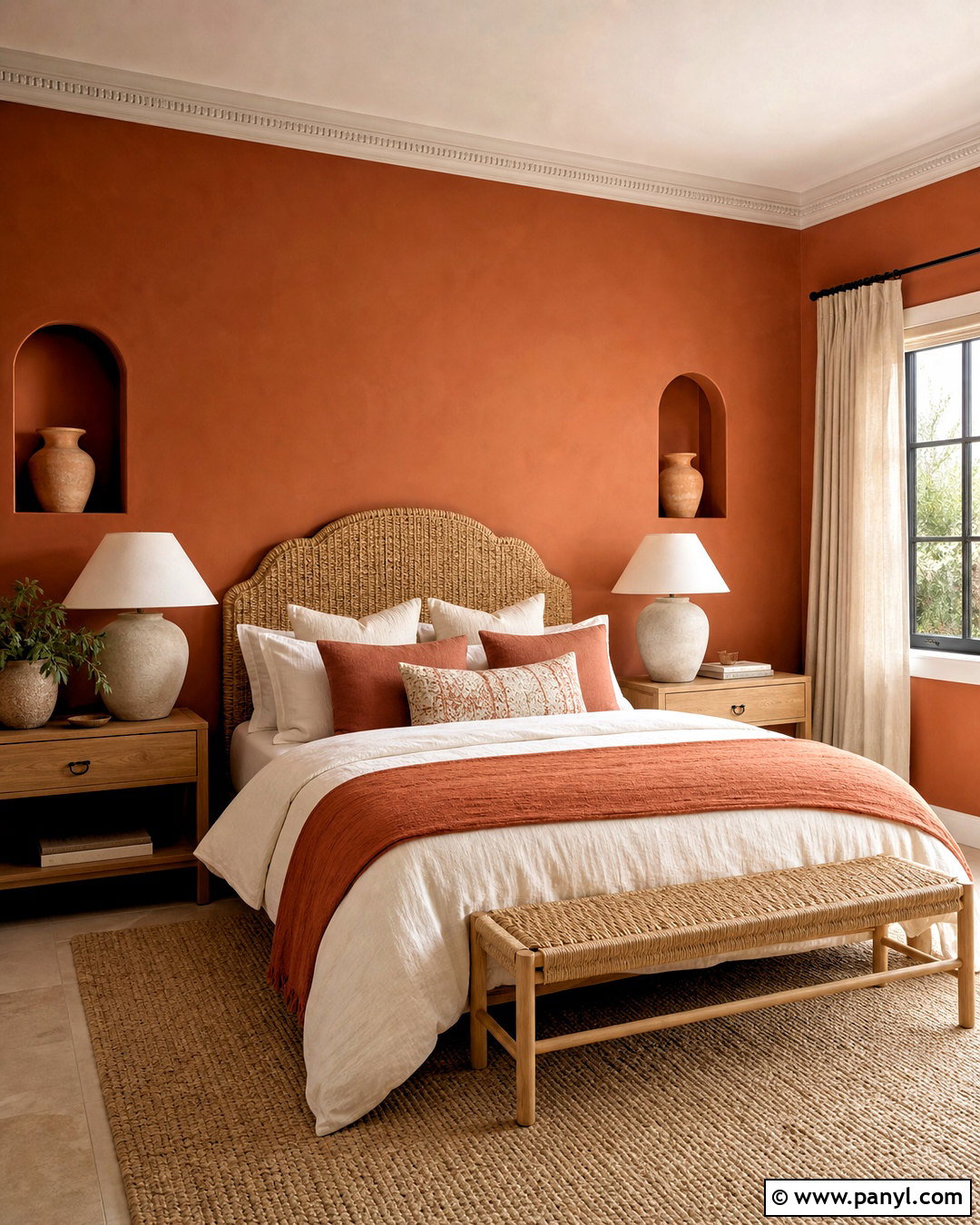 Terracotta And Cream Bedroom - 20 bedroom color combination ideas