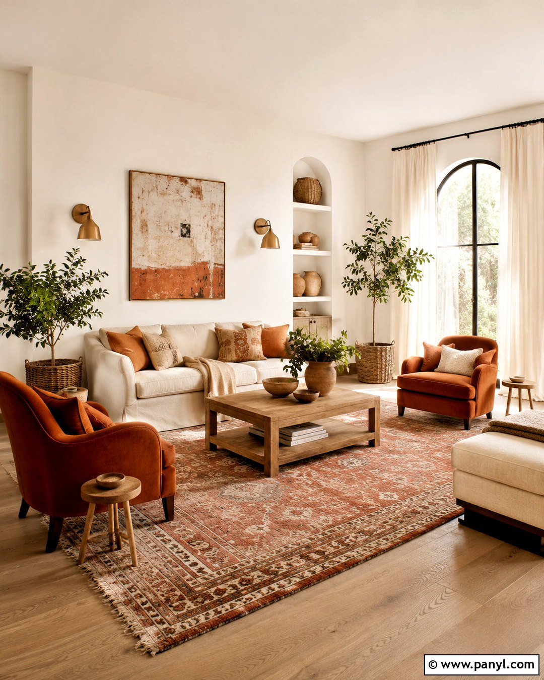Terracotta And Cream Boho Living Room - 20 boho living room color scheme ideas
