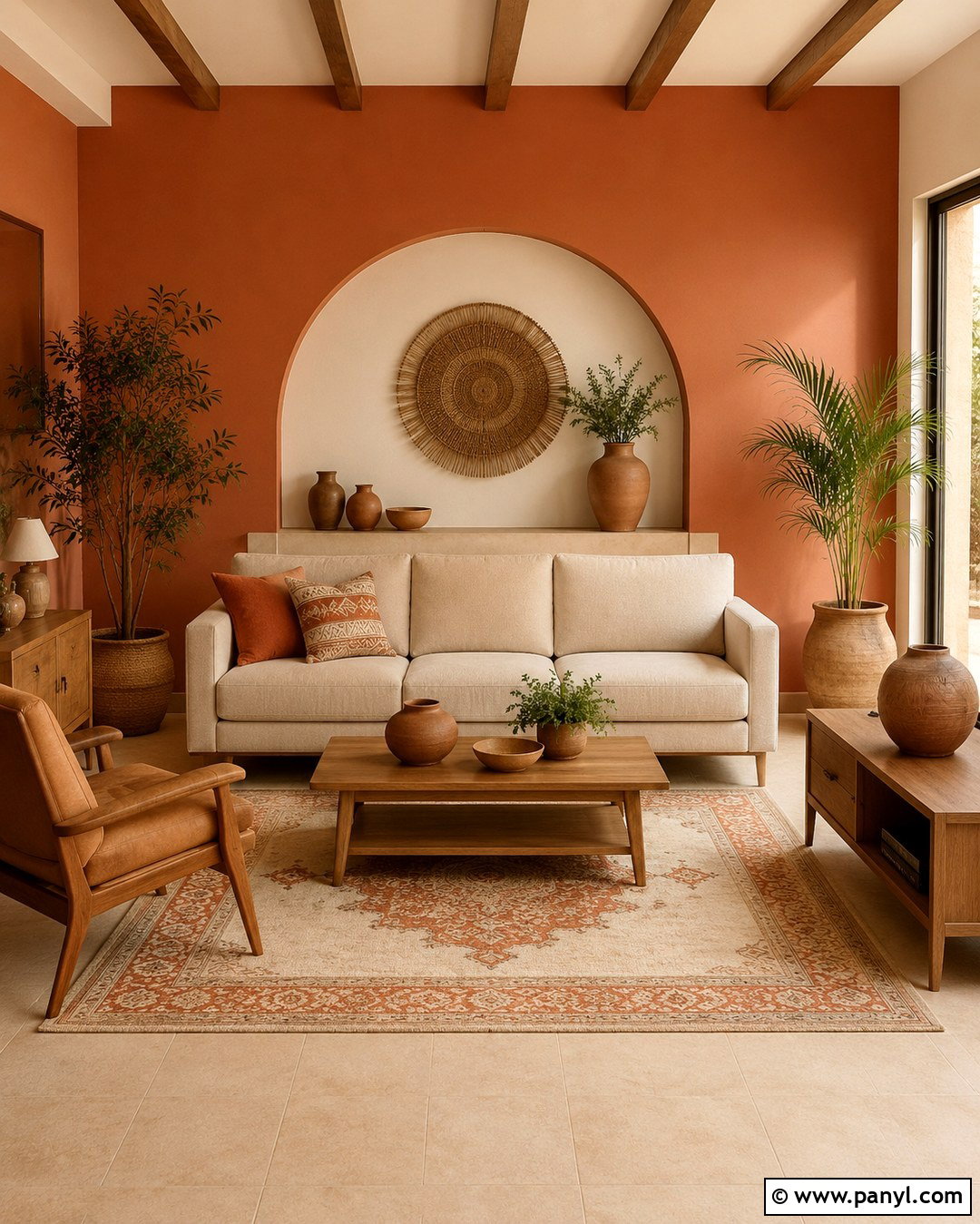 Terracotta And Cream Hall Walls - 20 Colour Combinations For Hall Wall Ideas