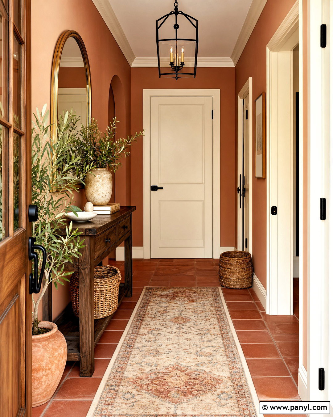 Terracotta And Cream Hallway - 20 hallway colour schemes