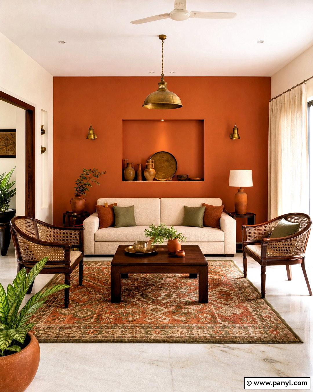 Terracotta And Cream Living Room - 20 asian paints royale living rooms colour ideas
