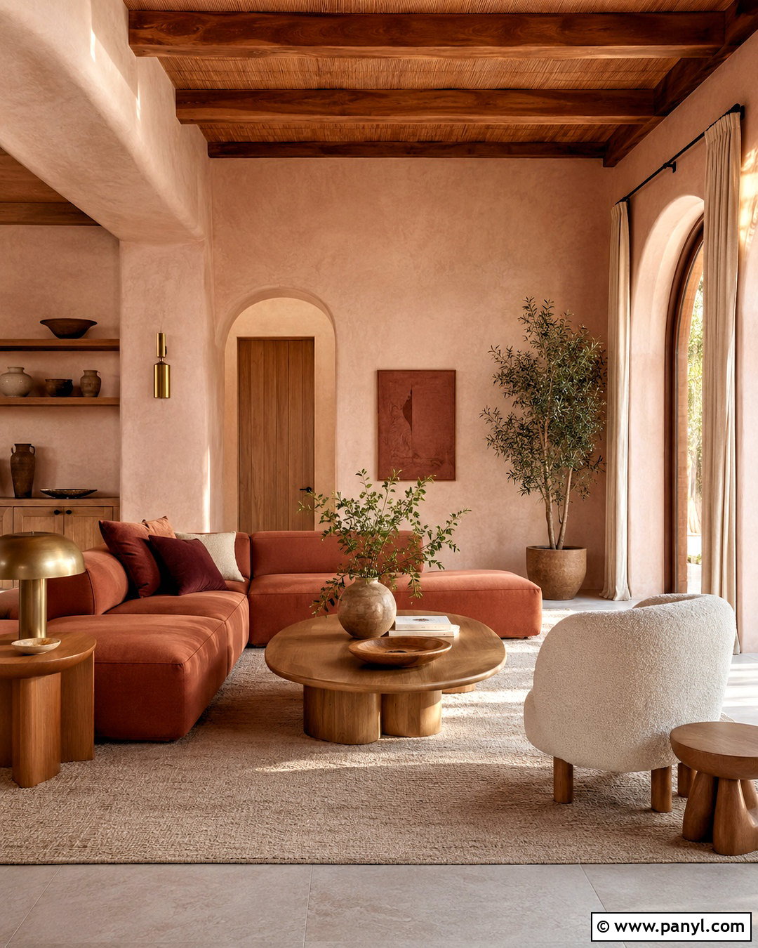 Terracotta And Dusty Pink Living Room - 20 color combinations home living rooms