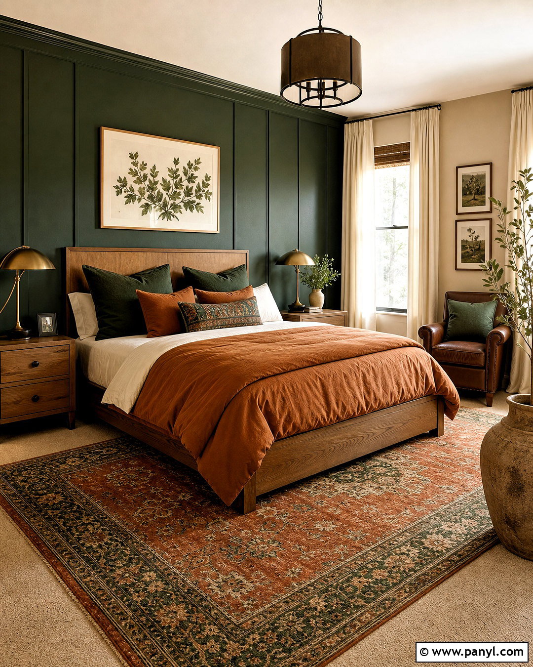 Terracotta And Forest Green Bedroom - 20 terracotta color palette bedrooms