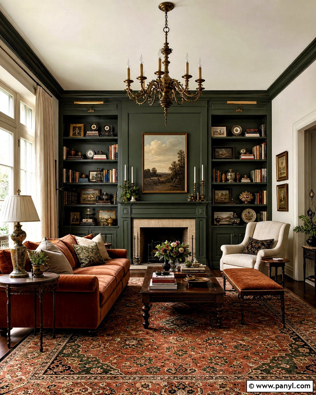 Terracotta And Forest Green Living Room - 20 terracotta color palette living room ideas