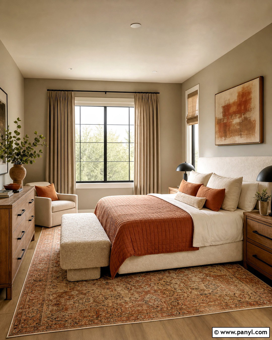 Terracotta And Greige Bedroom - 20 terracotta color palette bedrooms