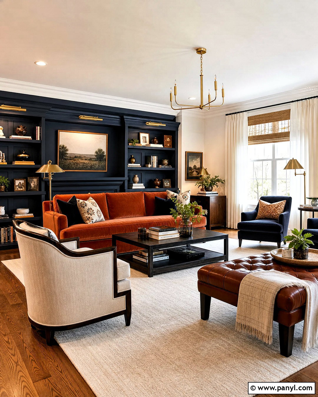 Terracotta And Navy Living Room - 20 terracotta color palette living room ideas