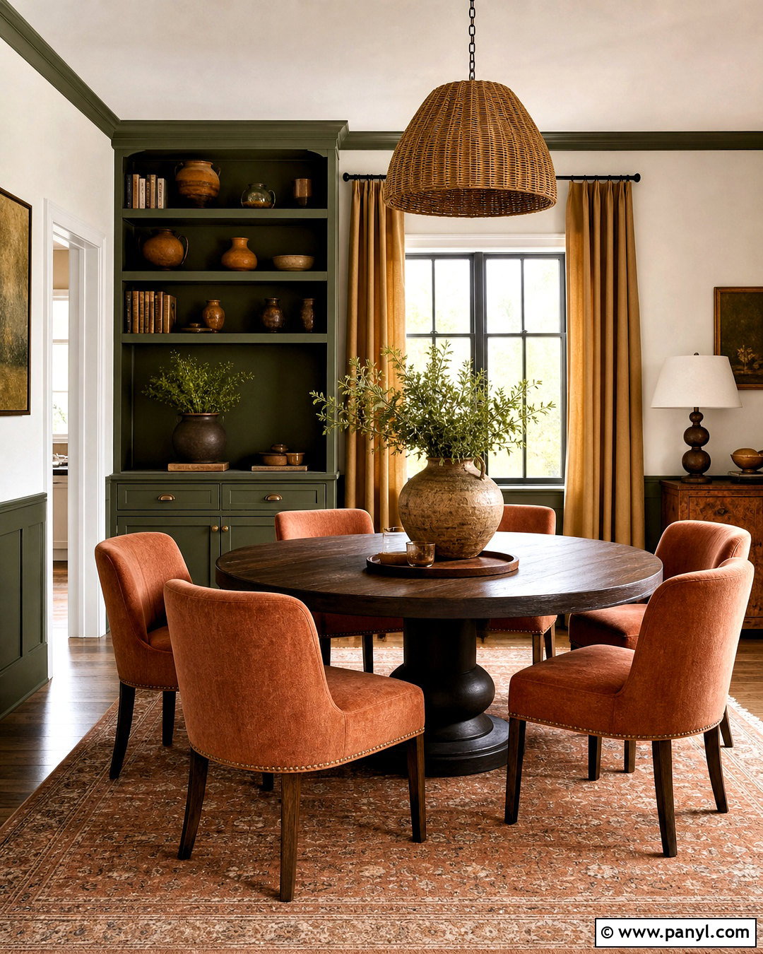 Terracotta And Olive Green Dining Room - 20 terracotta colour palette ideas