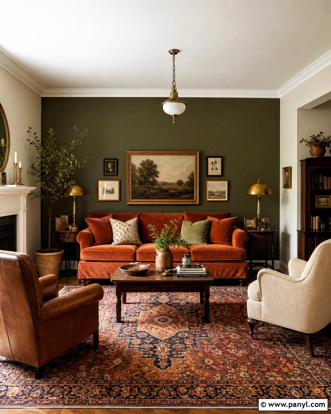 Terracotta And Olive Green Living Room - 20 terracotta color palette living room ideas