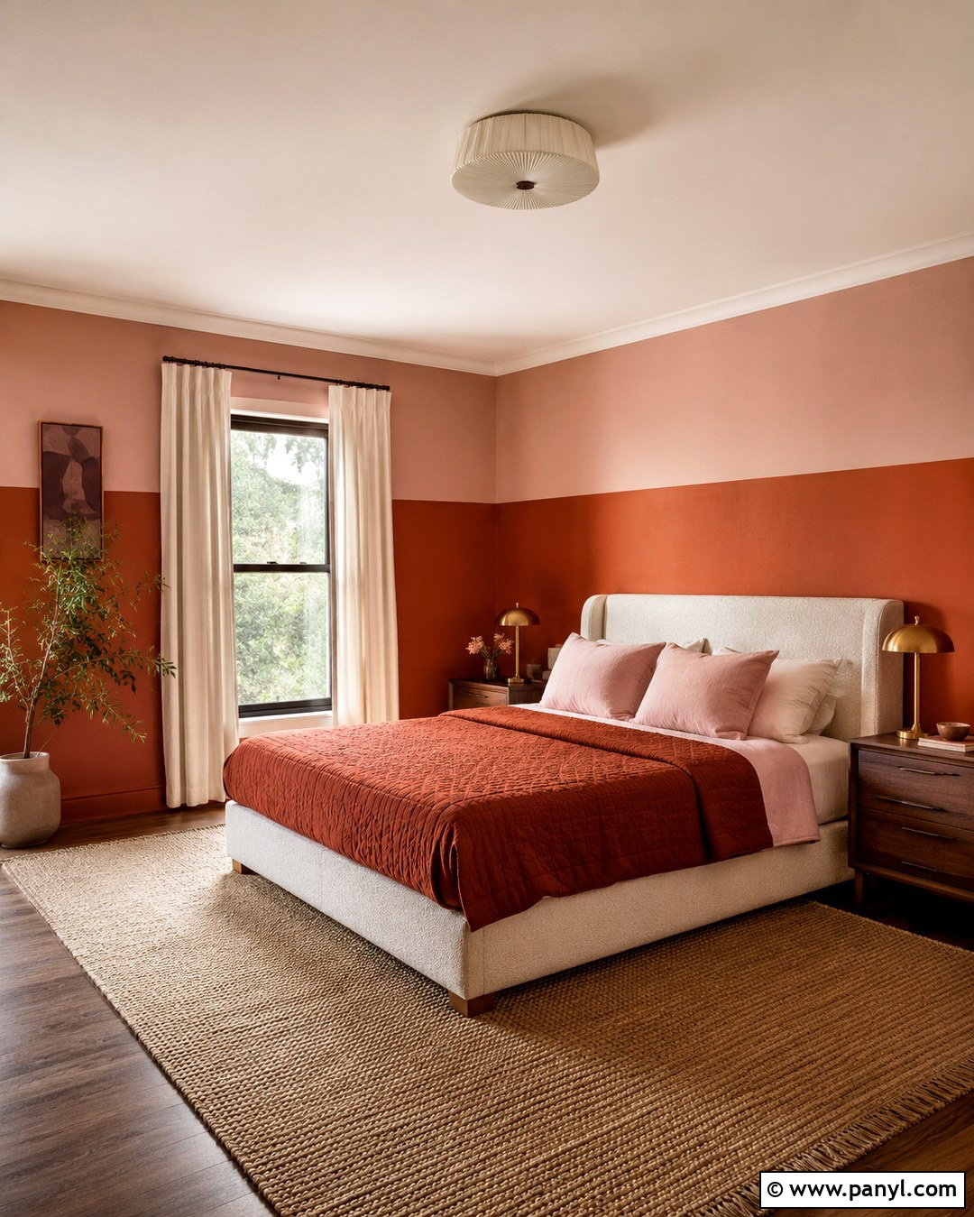 Terracotta And Pink Bedroom Walls - 20 Multi Color Room Walls