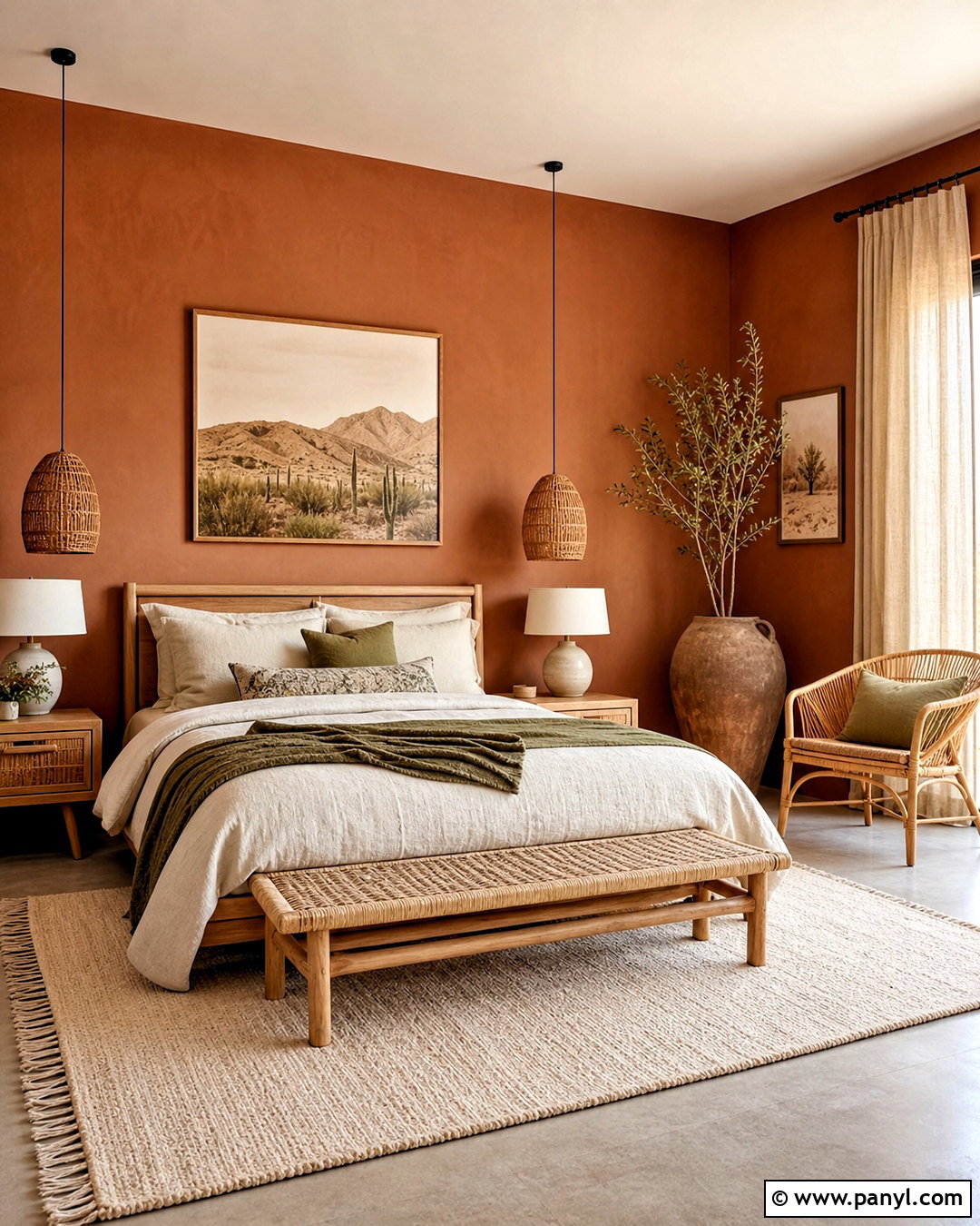 Terracotta And Sand Bedroom - 20 aesthetic room color ideas bedroom ideas