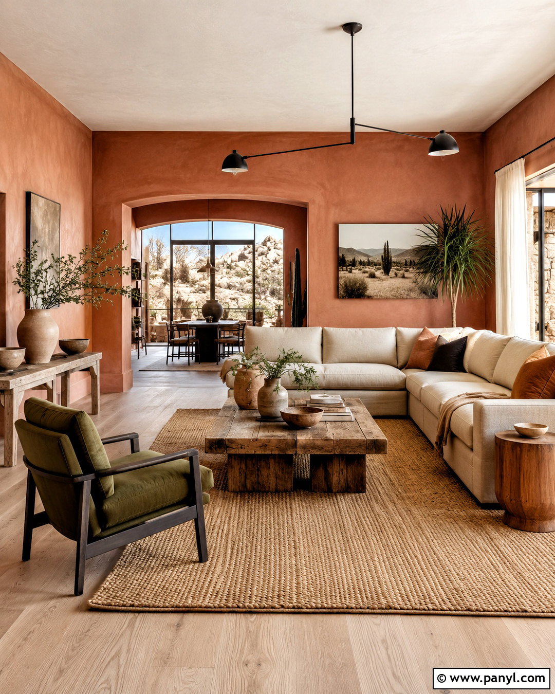 Terracotta And Sand Living Room - 20 colour schemes for living room ideas