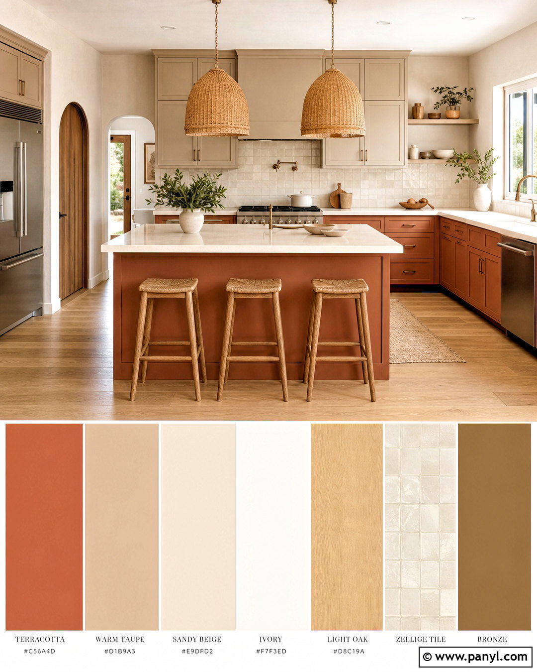 Terracotta And Soft Beige Kitchen Palette - 20 kitchen colour palettes