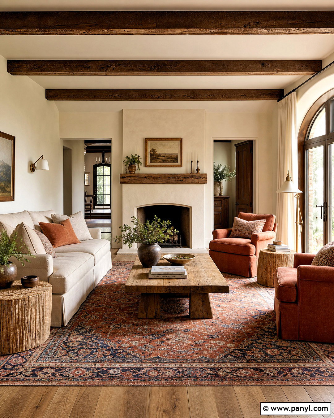 Terracotta And Soft Cream Farmhouse Living Room Palette - 20 farmhouse color palette living room ideas
