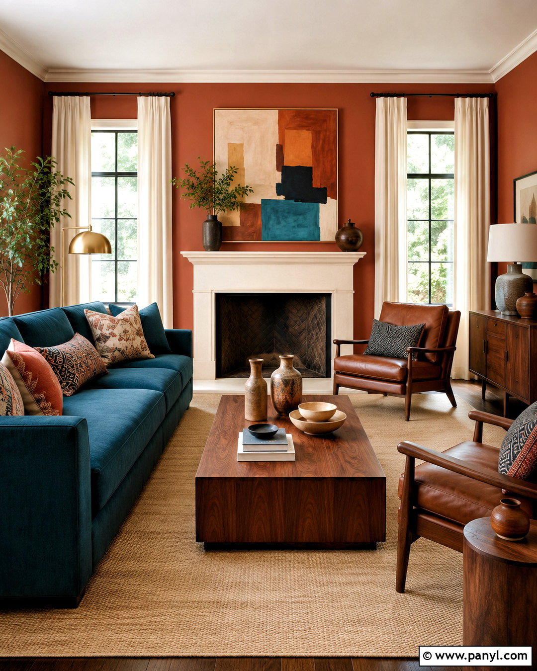 Terracotta And Teal Living Room - 20 living room color combinations ideas
