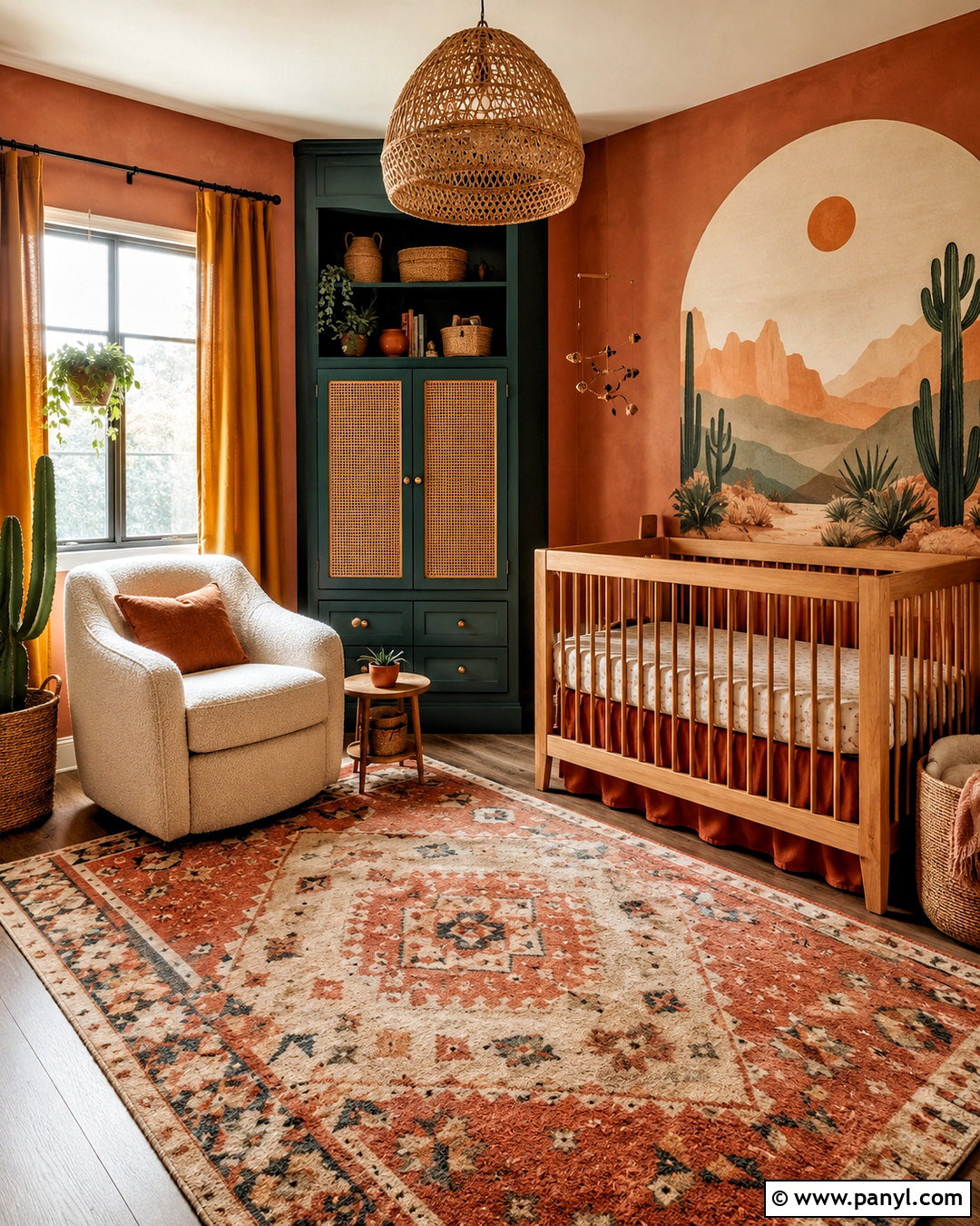 Terracotta And Teal Nursery - 20 colorful nursery ideas